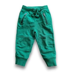 Hanna Andersson Green Joggers Zipper Pocket Pants Toddler Kids Boys 85 US 2T